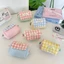 Túi đựng máy ảnh OUSXA, Flip Cover Màu tương phản Túi đựng tai nghe, Nút chụp dễ thương Quilted Coin Purse dành cho nữ Cô gái