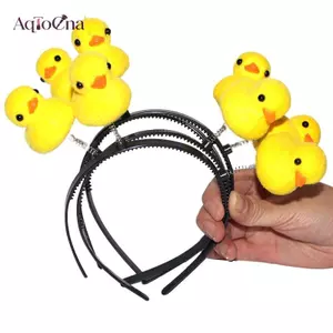 AqToCna Hoạt Hình Dễ Thương Nhỏ Vàng Du Mũ Trang Điểm Tóc Mỏng Vòng Rửa Mặt Băng Đô Quấn Tóc Cho Nữ Cô Gái Phụ Kiện Tóc AqToCna