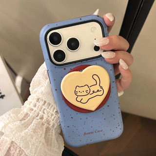 [Sheren] Ốp Điện Thoại Giá Đỡ Từ Tính Mèo Thích Hợp Cho i17 16 15 14 13 12 11 pro max Vỏ Bảo Vệ Chống Sốc