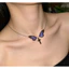Mặt dây chuyền hình bướm gradient khí chất cổ điển Vòng cổ nữ cá tính và đa năng