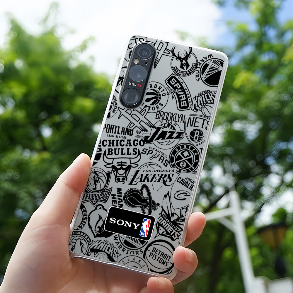 Vỏ điện thoại cứng mỏng nửa bọc mờ cho Sony Xperia 1 II III IV V, Xperia 5 II III, Xperia 10 II III V - "Đội bóng rổ"