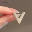 AqToCna Thời Trang Hình Chữ V Kim Cương Giả Thổ Cẩm Dành Cho Nữ Kim Loại Chống chói Ve Áo Pin Cố Định Quần Áo Chân Áo Len Áo Phụ Kiện Quần Áo AqToCna