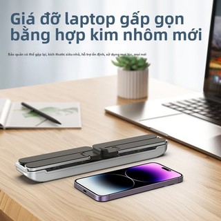 [Bảo Hành 1 Đổi 1 - 7 Ngày] Giá Đỡ Laptop/iPad VINZEO - Hợp Kim Nhôm Gấp Gọn, Tản Nhiệt Cao Cấp, Chống Gù Lưng