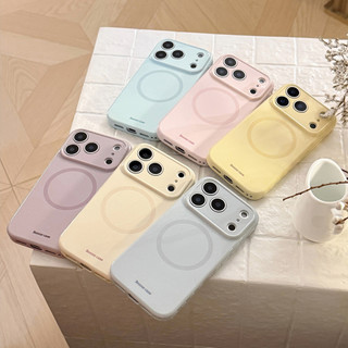 Sạc Không Dây Màu Kẹo Tình Yêu Khung Trái Tim Ốp Lưng Điện Thoại iPhone 17Promax 12 13 14 15 16 Pro Max Silicon Mềm Chống Sốc Nữ Điện Thoại Di Động