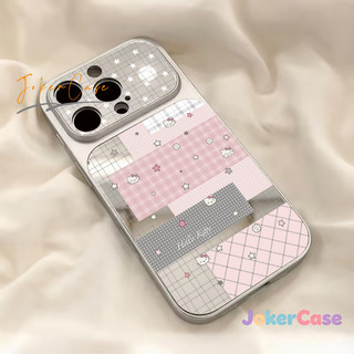 Ốp Lưng Cho IPhone 15 17 12 16 11 13 14 Pro Max 7 15 16 8 Plus XR XS MAX Ốp gương trang điểm hình mèo Pastel Kitty