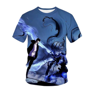 Áo thun đơn giản khô nhanh Unisex Áo thun Solo Leveling Tee, Áo kiểu Harajuku để mặc thường ngày