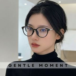 Kính mắt mèo oval GENTLE MOMENT gọng kim loại chống ánh sáng xanh chống tia UV thời trang nữ GMK207