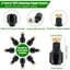 ONE 20Pack Vòi phun xoay bằng đồng thau Kết nối nhanh chóng Vòi phun phun sương tưới nhỏ giọt cho bãi cỏ thực vật Nhà kính