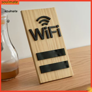 Linh hồn| Bảng trắng Mật khẩu Wifi Keo mật khẩu Wifi Ký hiệu mật khẩu Wifi bằng gỗ Ký hiệu mật khẩu Để bàn Bảng hiển thị mạng không dây cho nhà hàng Cafe Văn phòng Nhà Bar Ký túc xá – Dễ dàng