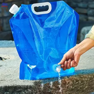 XOITOP 5 / 10L Túi đựng nước gấp di động ngoài trời có vòi đi xe đạp Du lịch và cắm trại Túi nước dung tích lớn Thiêned VN