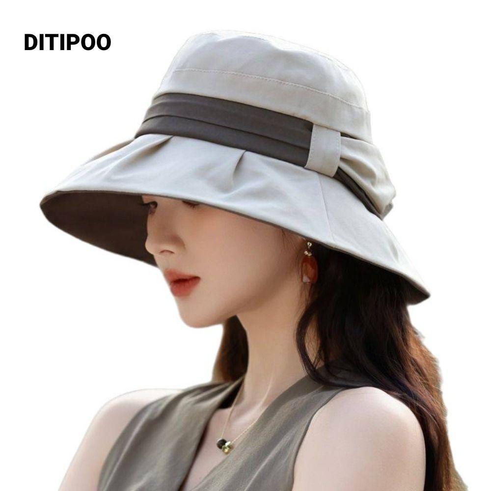 Mũ chống nắng nữ DITIPOO, Mũ xô màu trơn chống nắng, Mũ ngư dân mái vòm phong cách Nhật Bản Hoạt động ngoài trời
