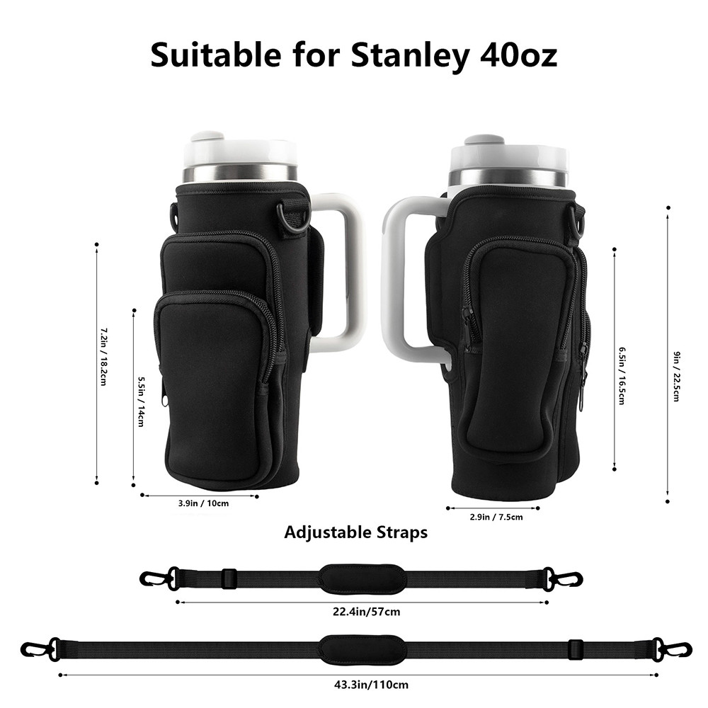Túi đựng phụ kiện cốc cho Stanley, Dây đeo giữ chai nước, cho Stanley Cup 30 / 40 Oz, Tay áo chai nước cho Stanley