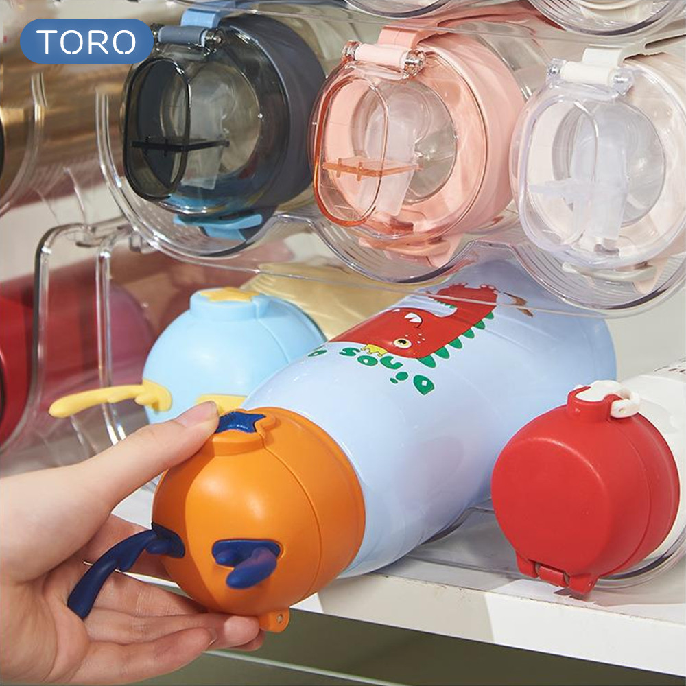Khay Để Bình Nước HomeMate Nhựa PET Trong Suốt, Kệ Sắp Xếp Bình Nước Chồng Tầng Gọn Gàng