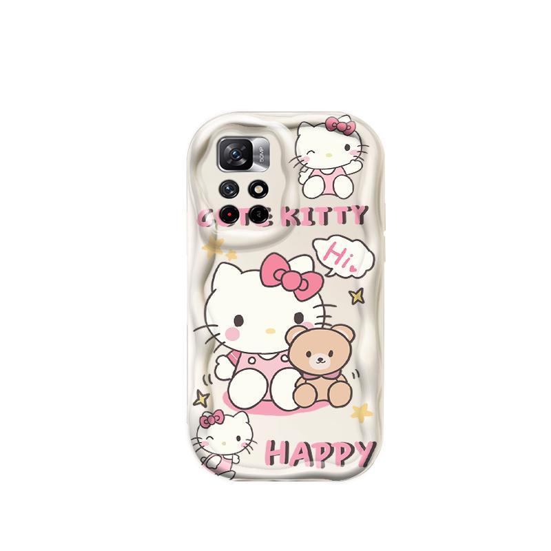 Thích hợp cho Redmi 10 Note 11 11S 12 Pro 4G 3D Phụ kiện TPU mềm Kitty Rilakkuma Vỏ điện thoại chống sốc