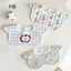 Phong cách Hàn Quốc Phiên bản Hàn Quốc Yếm Cotton nguyên chất Hút tức thì Khăn nước bọt cho bé Xoay 360 Bông hoa chống nước Túi hút nhanh XIO9
