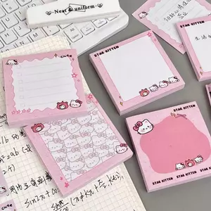 Giấy note ghi chú 50 tờ kích thước 8x8cm hinh Hello Kitty siêu xinh MUNSTORE NOTEKI055