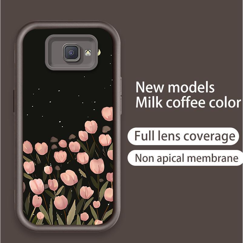 Ốp Lưng Cho Samsung J7 Prime Hoạt Hình Silicone Bé Gái Mềm Ốp lưng TPU Hoa Tulip Thiên Thần Mắt Chống Sốc Ốp Lưng