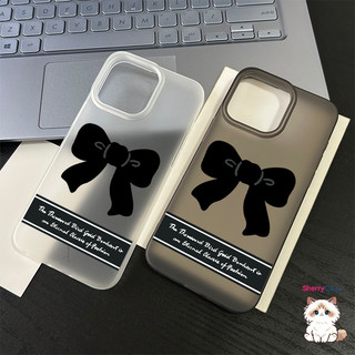 Ốp lưng thư cho iPhone 17 16 15 14 13 12 11 7 8  Hình ảnh chính nơ đen XS XR XSMAX  silicon TPU mềm điện thoại trầyrơi