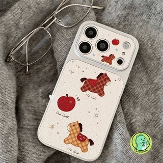 Ốp Điện Thoại Pony Dễ Thương Cho Redmi Note 15 14 13 12 12S Turbo 11 SE 11S 11T 10 9 Pro Max Lite 10S 9S 8 Pro Plus 5G 4G Vỏ Da PU Hoạt Hình Dễ Thương Ngựa 3D Vỏ Mềm