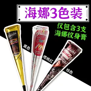 Ấn Độ Đỏ Henna moda Hình Xăm hena Lòng Bàn Tay Vẽ Tay Chống Thấm Nước Kem Nhuộm Móng Tay Gợi Cảm