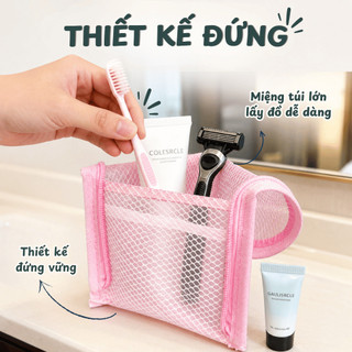 Túi Đựng Mỹ Phẩm Du Lịch Dạng Đứng Đai Chun Cố Định – Túi Lưới Đựng Đồ Cá Nhân Nhỏ Gọn Tiện Lợi