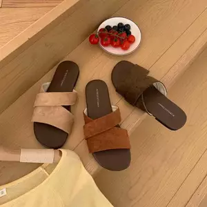 TT Cross Strap Flat Flip-Flops Nữ Mùa Hè Thoải Mái Tất Cả Trận Đấu Dép Dép Fros
