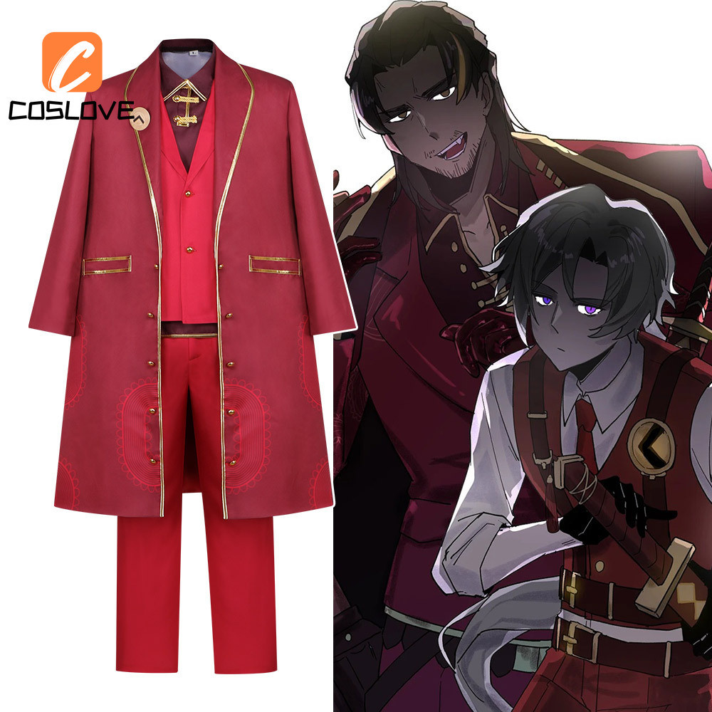 Anime trò chơi Limbus công ty Lei Heng - Full bộ cosplay đỏ dành cho nam phù hợp đồng phục party