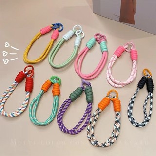 Ngắn rắn màu bện trường hợp điện thoại di động dây buộc điện thoại di động phổ quát khóa ccd dệt máy ảnh dây đeo cổ tay