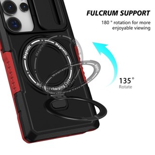 Ốp Lưng Giá Đỡ Từ Tính Cho Samsung Galaxy S26 S25 S24 S23 S22 S21 Ultra Plus Vỏ Chống Sốc Có Nhẫn Chân Đế