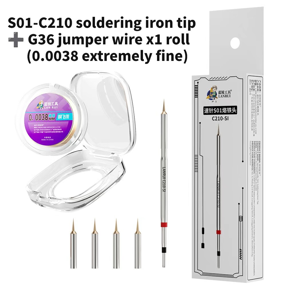 LANRUI S01 Kim Tốc Độ C210 SI Hàn Đầu Sắt Với 5 Kim Siêu Sắc Cho Bo Mạch Chủ Di Động Hàn Đầu Dụng Cụ Sửa Chữa