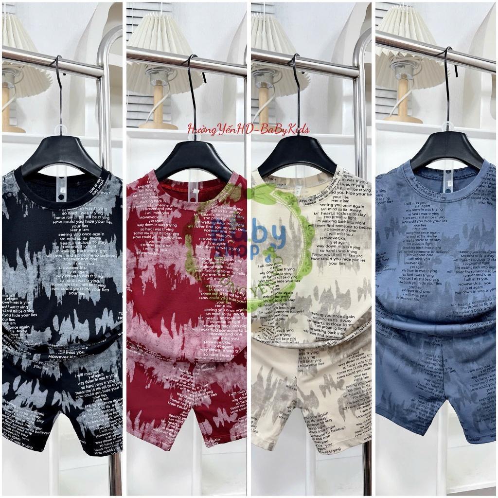 Sét đồ cho bé 7-50kg COMBO 4Bộ/4màu mẫu CHỮ LOANG SIÊU ĐẸP DÀNH CHO BÉ UNISEX NAM NỮ.Đủ size 7-50kg