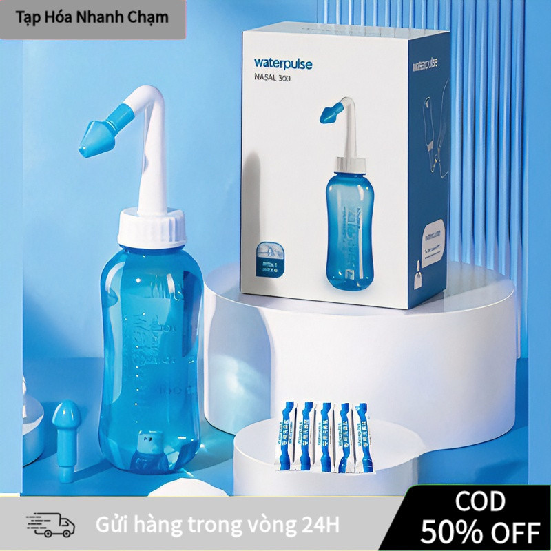 【COD】Bình rửa mũi Water Pulse 300ml, xịt nước nhẹ nhàng, làm sạch sâu khoang mũi, an toàn cho trẻ từ 3 tuổi.