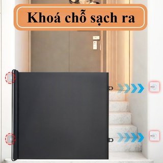 Cổng an toàn cho bé có thể thu vào Rào chắn cửa cầu thang Lưới PVC có thể điều chỉnh cho thú cưng Bảo vệ trong nhà