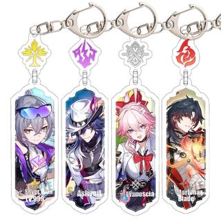 Honkai: Star Rail Figure Phainon Keychain Sparxie Evanescia Ashveil Silver Wolf Acrylic Keyring Anime