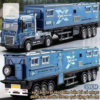 Quán Tính Cắm Trại RV Đồ Chơi Hợp Kim Xe Âm Nhạc Đèn Xoay Đầu Lớn Trẻ Em Quà Tặng Playset