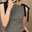 Mùa hèSlim-fit Áo Vest Không Tay Cho Nữ Với Hoạ Tiết Bow