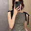 Mùa hèSlim-fit Áo Vest Không Tay Cho Nữ Với Hoạ Tiết Bow