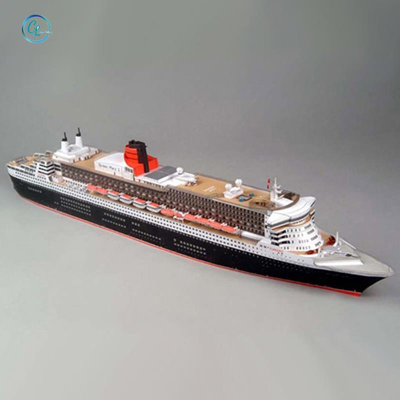 Mô hình tàu chi tiết 1: 400 Máy hấp tỷ lệ RMS Queen 2 Liner Bộ giấy chưa lắp ráp Papercraft