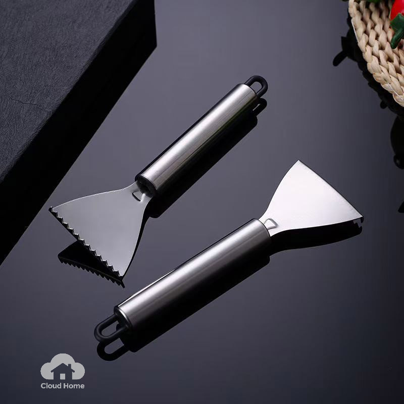 🌤️COD🌤️Dụng cụ cạo vảy cá bằng thép không gỉ có móc Dụng cụ nhà bếp gia dụng Dụng cụ mở rộng và cạo cá và giết cá