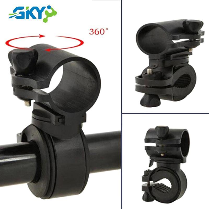 GKY Đèn Pin Gắn Giá Đỡ LED 360 Độ Cho Xe Đạp - Phù Hợp Với Đường Kính 2.6cm