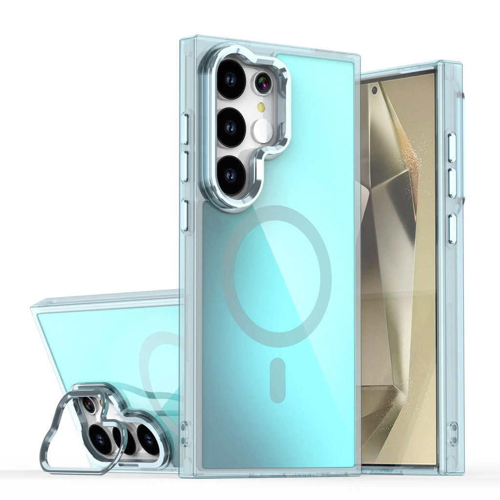 Ốp điện thoại đổi màu có giá đỡ kim loại tương thích cho Samsung S25 Ultra S24 ultra S23 ultra cho A56 5G A36 5G A55 A35 A15 A25 A13 A14 A05s