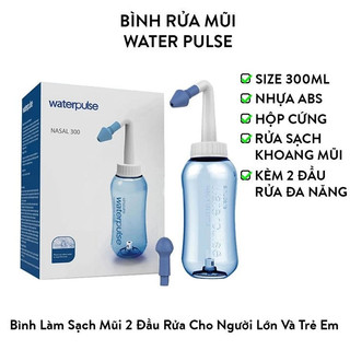 【Hỷ】Bình rửa mũi Water Pulse 300ml, ngăn ngừa viêm xoang và bệnh hô hấp, lý tưởng cho người thường xuyên tiếp xúc bụi.