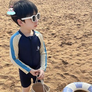 Đồ bơi bé trai liền thân - Bơi chống nắng nhanh khô phong cách hoạt hình cho bé trung nhỏ