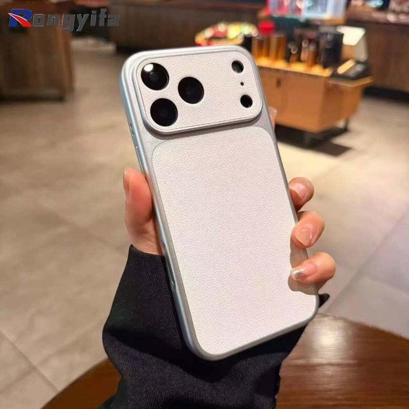 Vỏ Da PU Đơn Giản Cho Redmi K90 Pro Max K80 K70 K70E K60 K60E K50 Ultra K50i K40 K40S Turbo 5 Max 4 Pro 5G 4G Vỏ Điện Thoại Mềm Màu Trắng Chống Sốc Dễ Thương