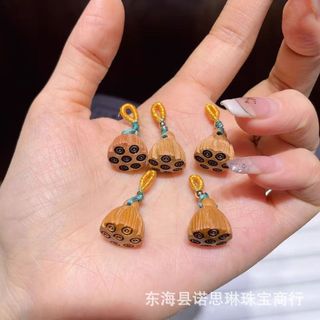 Gỗ Đào Hoa Sen Nhỏ Giọt Handmade - Phụ Kiện Vòng Tay Thời Trang 42GW
