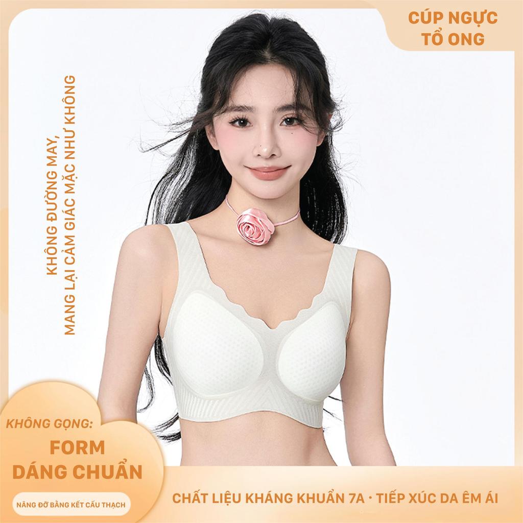 Áo Lót Bra Không Mắc Cài Bản Lưng To Siêu Tàng Hình Giảm Áp Lực Cho V1 To Unilove Siêu Mỏng Mát 217