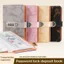 BEABOUT Sổ gửi tiền mặt, Đá cẩm thạch 100 túi A6 Chất kết dính tiết kiệm, PU chống nước có khóa mật khẩu Sách tiết kiệm tiền Hệ thống phong bì tiền mặt