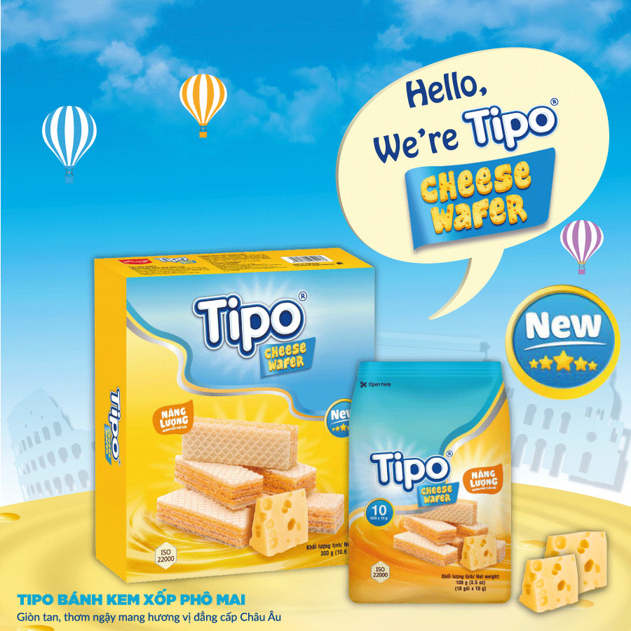 Bánh Tipo Kem Xốp Vị Phô Mai 300g Hữu Nghị
