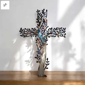Metal Tree of Life Wall Art - Trang trí tường hình chữ thập cho gia đình