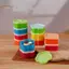 TRTR 5 Chiếc Mini Hoa / Trái Tim / Hình Vuông Hộp Cơm Trưa Nhựa Gia Vị Chai Sốt Cà Chua Salad Trang Điểm Gia Vị Hộp Đựng Thực Phẩm Di Động VN